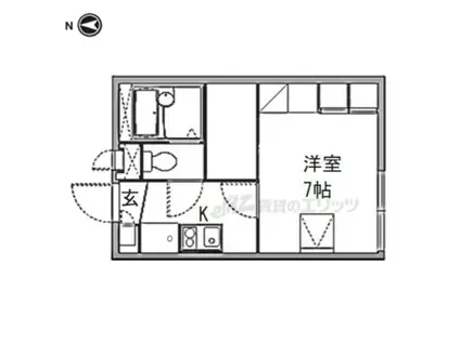 レオパレスシプレ(1K/1階)の間取り写真