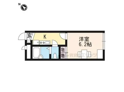 レオパレス丸の木(1K/1階)の間取り写真