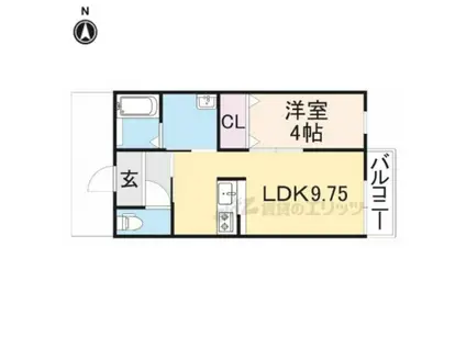 メゾン貞光(1LDK/1階)の間取り写真