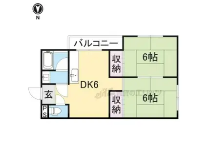 マンション山本(2DK/3階)の間取り写真