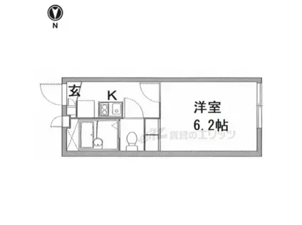 レオパレスグレイス(1K/1階)の間取り写真