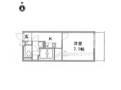 クレイノTOWA(1K/2階)の間取り写真