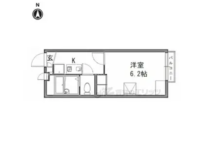 レオパレスアトレ(1K/2階)の間取り写真