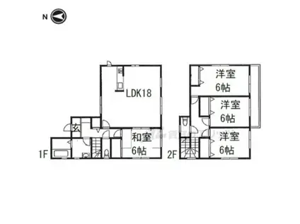 桜井線 京終駅 徒歩23分 2階建 築13年(4LDK)の間取り写真