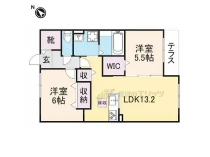 VIVRE 88(2LDK/1階)の間取り写真