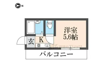 ランドヒルパート(ワンルーム/3階)の間取り写真