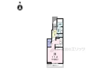 フォルテ(ワンルーム/1階)の間取り写真