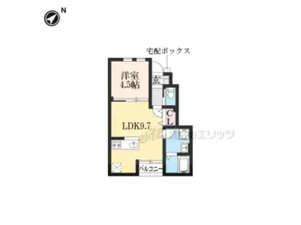 ラフォーレハウス(1LDK/1階)の間取り写真