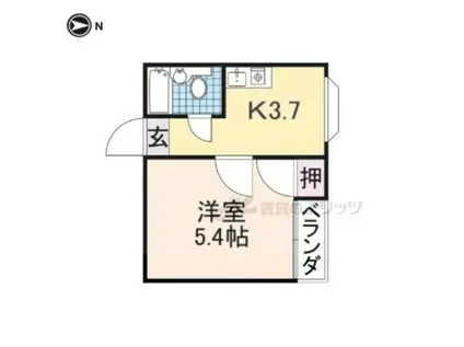 みすずコーポ(1K/2階)の間取り写真