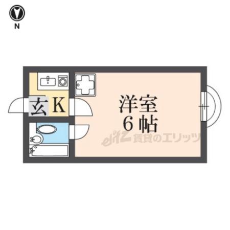ロイヤル高田(1K/2階)の間取り写真