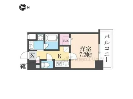 コージーコート(1K/2階)の間取り写真