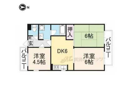 コートコスモ(3DK/3階)の間取り写真