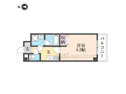 SA-COURT(1K/4階)の間取り写真