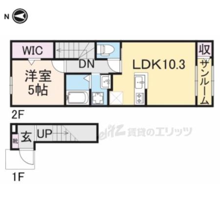 リバーサイドシトラス(1LDK/2階)の間取り写真