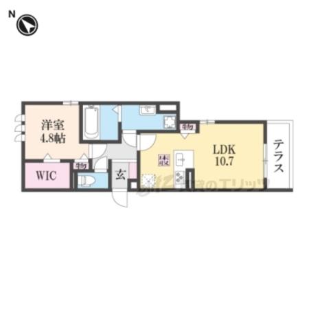 LA・FELICE(1LDK/1階)の間取り写真