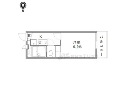 レオパレスブルーファン(1K/2階)の間取り写真