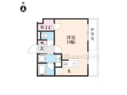 SION御蔭通(ワンルーム/1階)の間取り写真