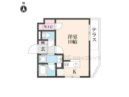 SION御蔭通(ワンルーム/1階)の間取り写真