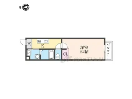 MAISON S(1K/2階)の間取り写真