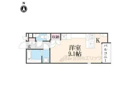 レオネクストGAIA(ワンルーム/1階)の間取り写真