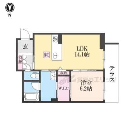グランクォーレ(1LDK/1階)の間取り写真
