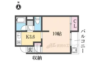 ナッシュエイ86(1K/4階)の間取り写真