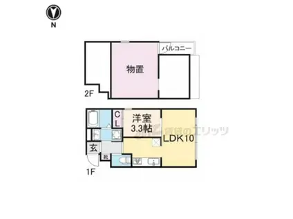 グレースジェミニ(1LDK/3階)の間取り写真