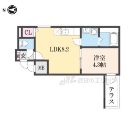 グラン ロイヤル(1LDK/1階)の間取り写真