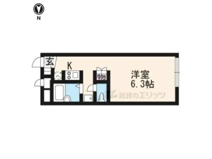 レオパレス千SEN(1K/1階)の間取り写真