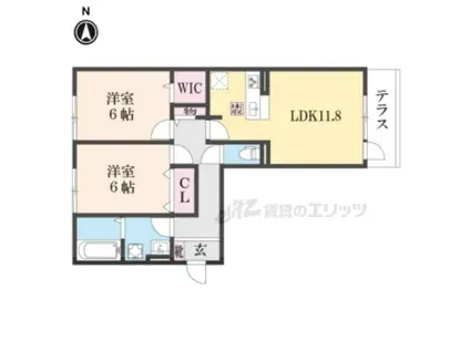 ジェイドウェル(2LDK/1階)の間取り写真