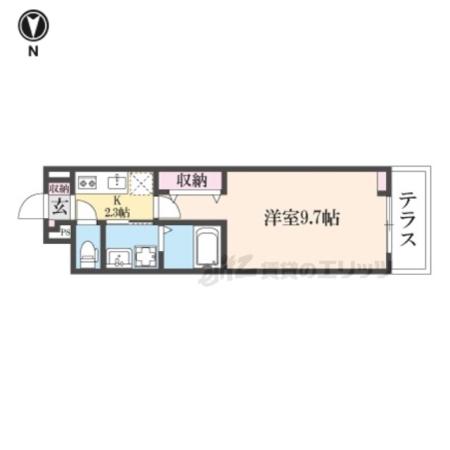 サニーサイド レオ(1K/1階)の間取り写真