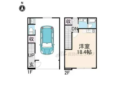 AMBITIOUS枚方市駅前(ワンルーム/2階)の間取り写真