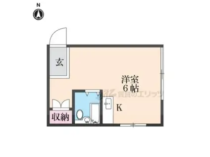 ウチダマンション(ワンルーム/3階)の間取り写真