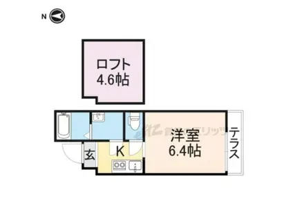 ルミナスガーデン栄町(1K/1階)の間取り写真