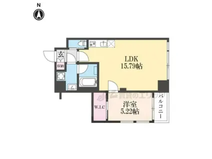 プレジオ長田(1LDK/2階)の間取り写真