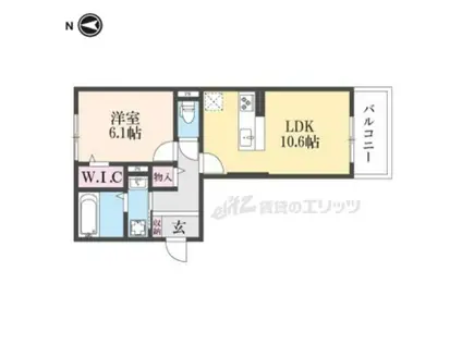 エスタールオーデン(1LDK/3階)の間取り写真