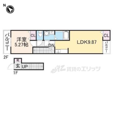 MR.7(1LDK/2階)の間取り写真