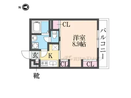 リブリ・カドマ(1K/3階)の間取り写真