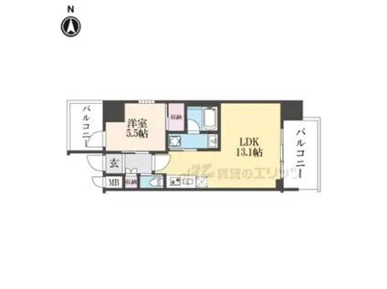 プレジオ永和ASIAN(1LDK/7階)の間取り写真