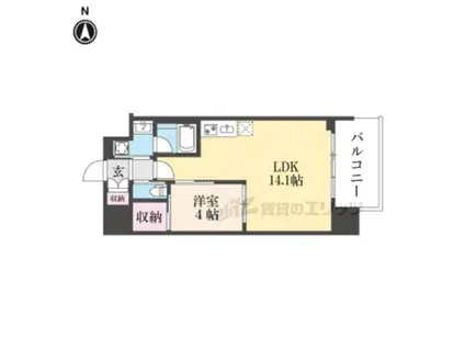 プレジオ永和ASIAN(1LDK/3階)の間取り写真