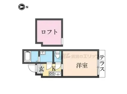 コンフォーレ園部(1K/1階)の間取り写真