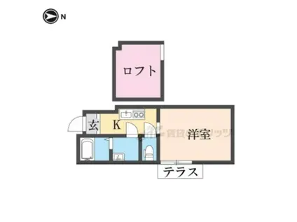 コンフォーレ園部(1K/1階)の間取り写真