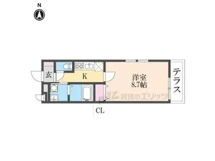 フジパレス武庫之荘番館(1K/1階)の間取り写真