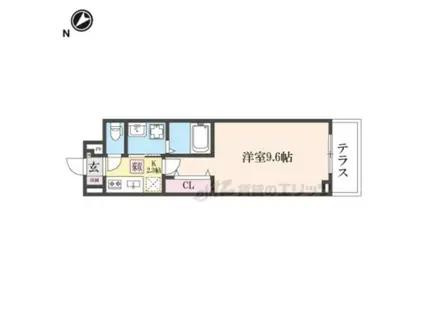 シンフォニー(1K/1階)の間取り写真