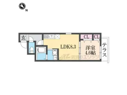 フジパレス阪急園田駅北番館(1LDK/2階)の間取り写真
