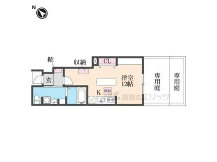 FAMILLE HANEKA C(ワンルーム/1階)の間取り写真