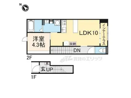 FAMILLE HANEKA C(1LDK/2階)の間取り写真