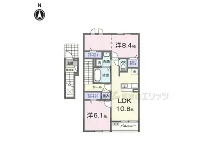 カーサ・彩(2LDK/2階)の間取り写真