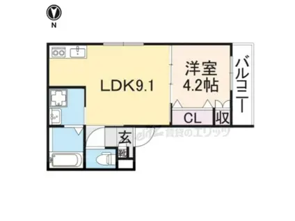 AVANTIO MITO(1LDK/3階)の間取り写真