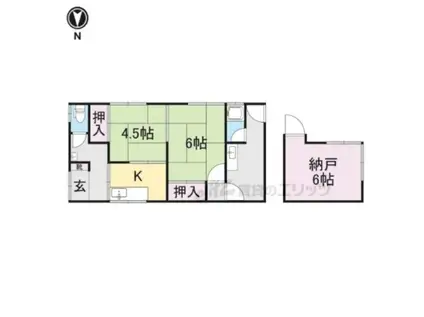 近江鉄道本線 水口石橋駅 徒歩7分 1階建 築49年(2K)の間取り写真